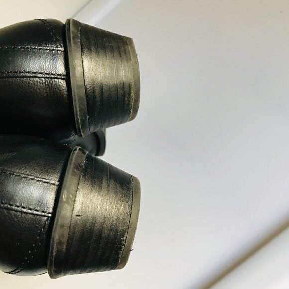 Franco Sarto Black Rafaela Leather Ankle Bootie Size 9.5 - Picture 6 of 9